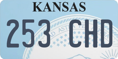 KS license plate 253CHD