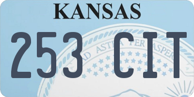 KS license plate 253CIT