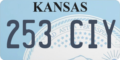 KS license plate 253CIY
