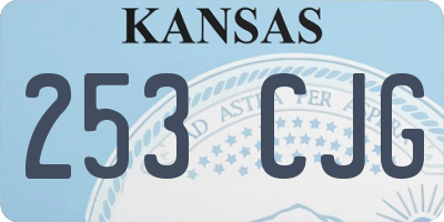 KS license plate 253CJG