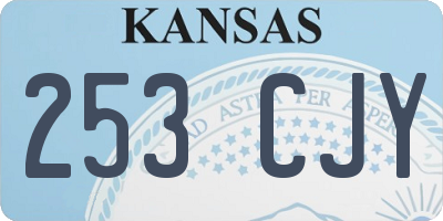 KS license plate 253CJY