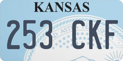 KS license plate 253CKF