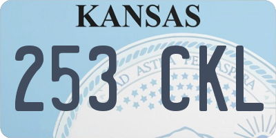 KS license plate 253CKL