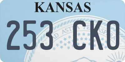 KS license plate 253CKO
