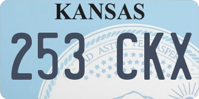 KS license plate 253CKX