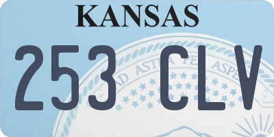 KS license plate 253CLV