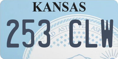 KS license plate 253CLW