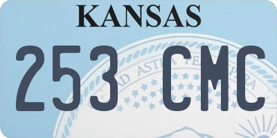 KS license plate 253CMC