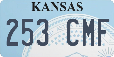 KS license plate 253CMF
