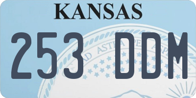 KS license plate 253DDM
