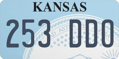 KS license plate 253DDO