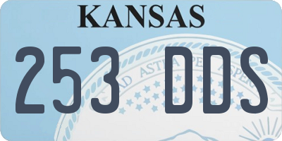KS license plate 253DDS