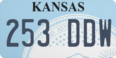 KS license plate 253DDW