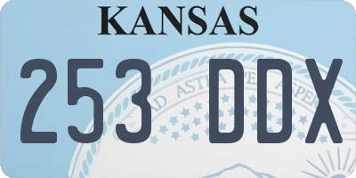 KS license plate 253DDX