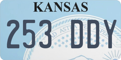 KS license plate 253DDY
