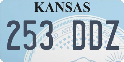 KS license plate 253DDZ