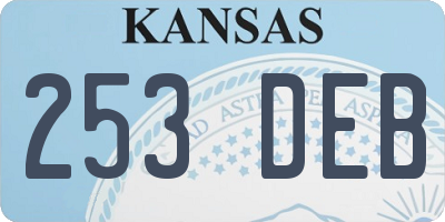 KS license plate 253DEB