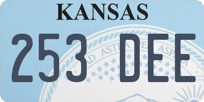 KS license plate 253DEE