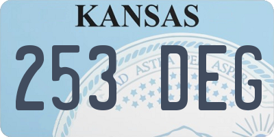 KS license plate 253DEG