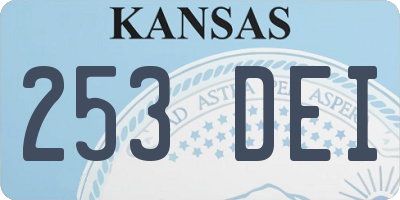 KS license plate 253DEI