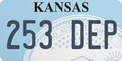 KS license plate 253DEP