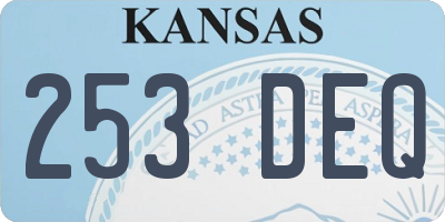 KS license plate 253DEQ