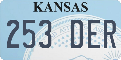 KS license plate 253DER