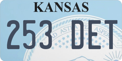 KS license plate 253DET