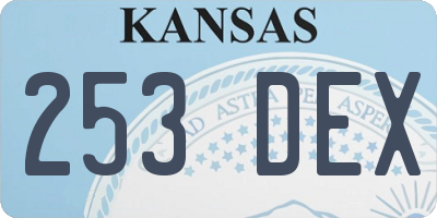 KS license plate 253DEX