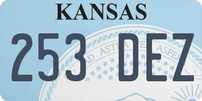 KS license plate 253DEZ
