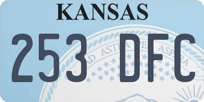 KS license plate 253DFC