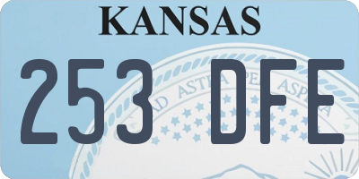 KS license plate 253DFE