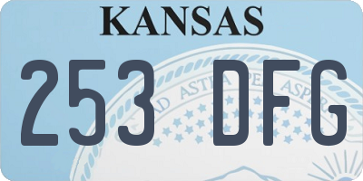 KS license plate 253DFG