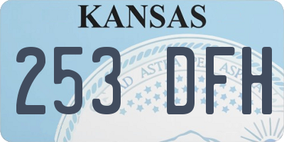 KS license plate 253DFH