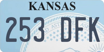 KS license plate 253DFK