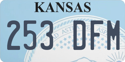 KS license plate 253DFM