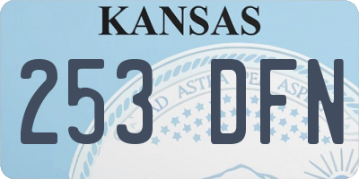 KS license plate 253DFN