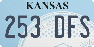 KS license plate 253DFS