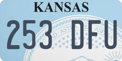 KS license plate 253DFU