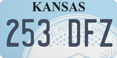 KS license plate 253DFZ