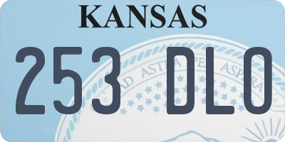 KS license plate 253DLO