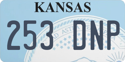 KS license plate 253DNP