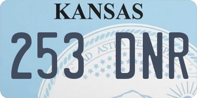 KS license plate 253DNR