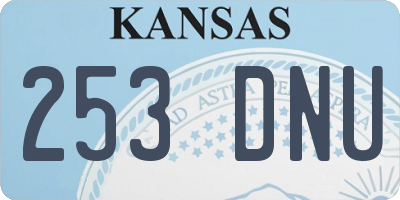 KS license plate 253DNU