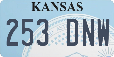 KS license plate 253DNW
