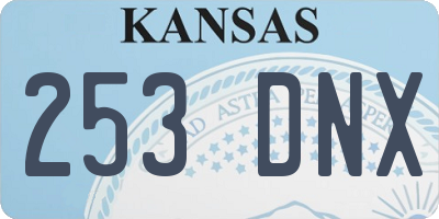 KS license plate 253DNX
