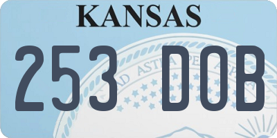 KS license plate 253DOB