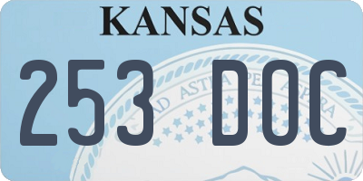 KS license plate 253DOC