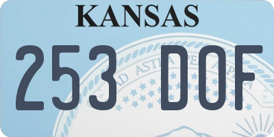 KS license plate 253DOF