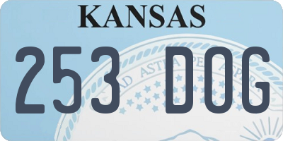 KS license plate 253DOG